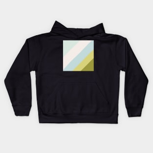 Colorful abstract green geometric pattern Kids Hoodie